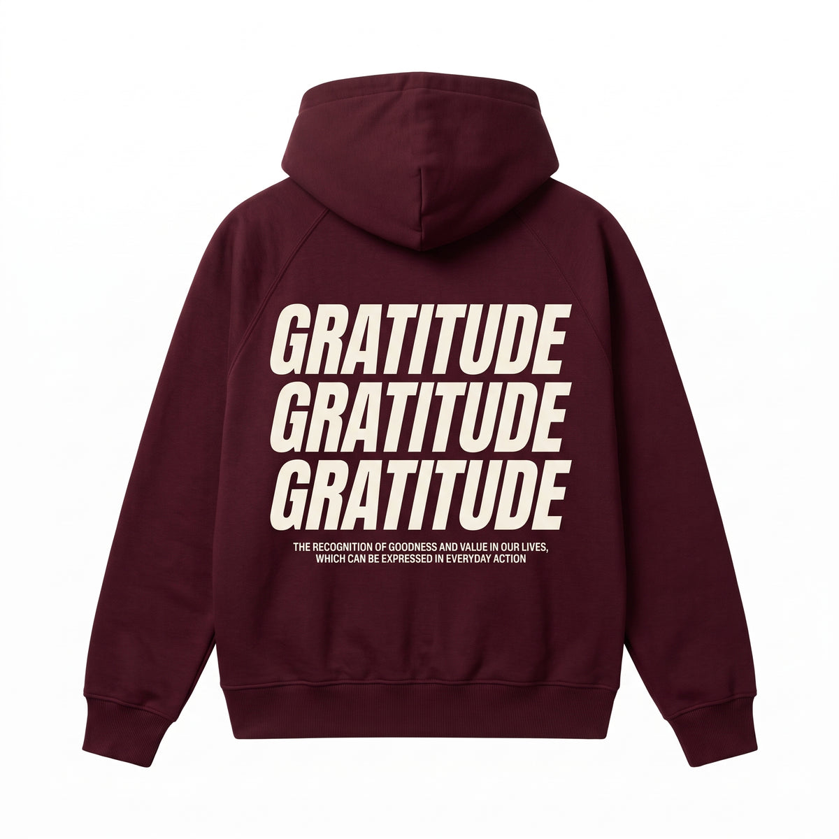 ZETA Minimalist Logo Full-Zip Hoodie – Maroon