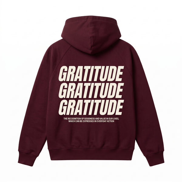 ZETA Minimalist Logo Full-Zip Hoodie – Maroon