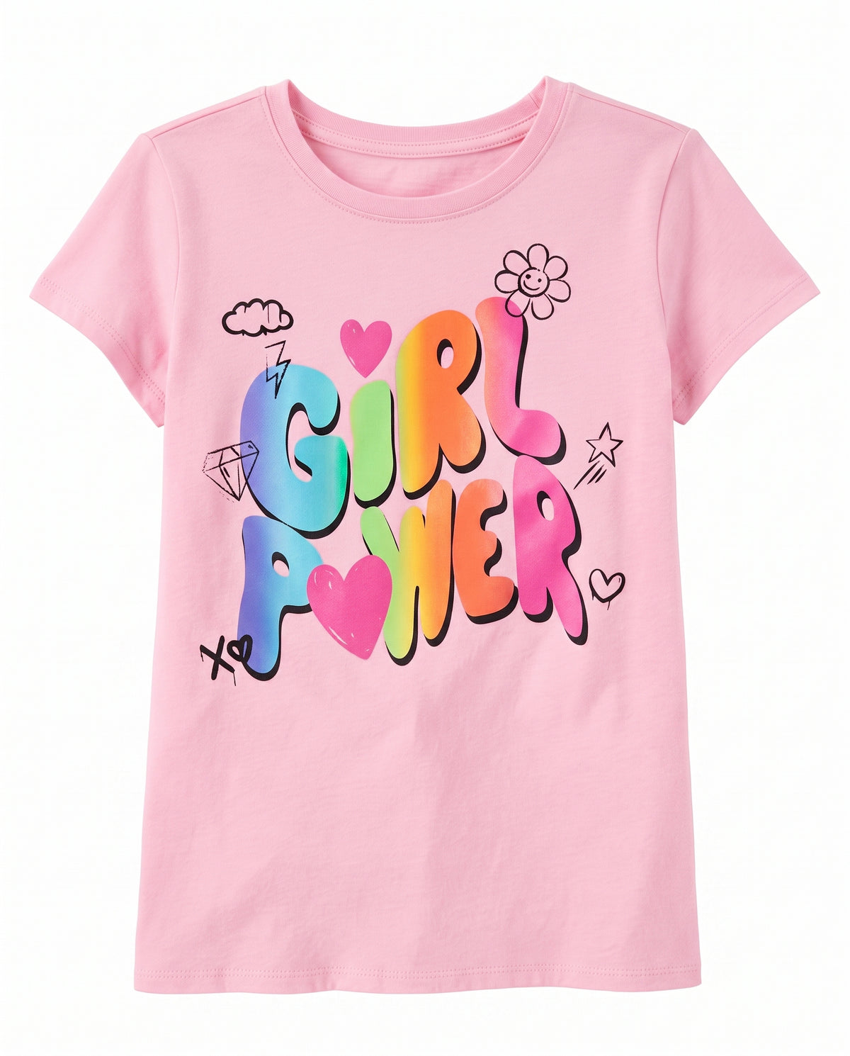 Kids premium printed t shirt- Pink