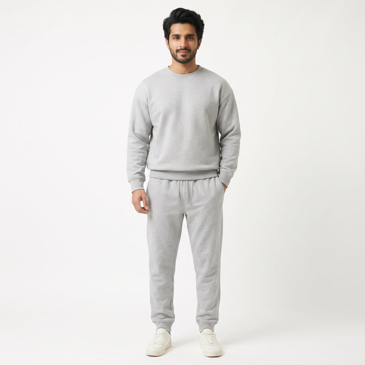 Essential Crewneck Sweatshirt & Relaxed Trousers Co-Ord Set – Available in Multiple Colors