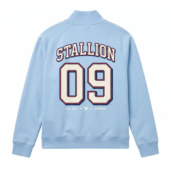 ZETA Athletic Dept. Full-Zip Sweatshirt – Sky Blue