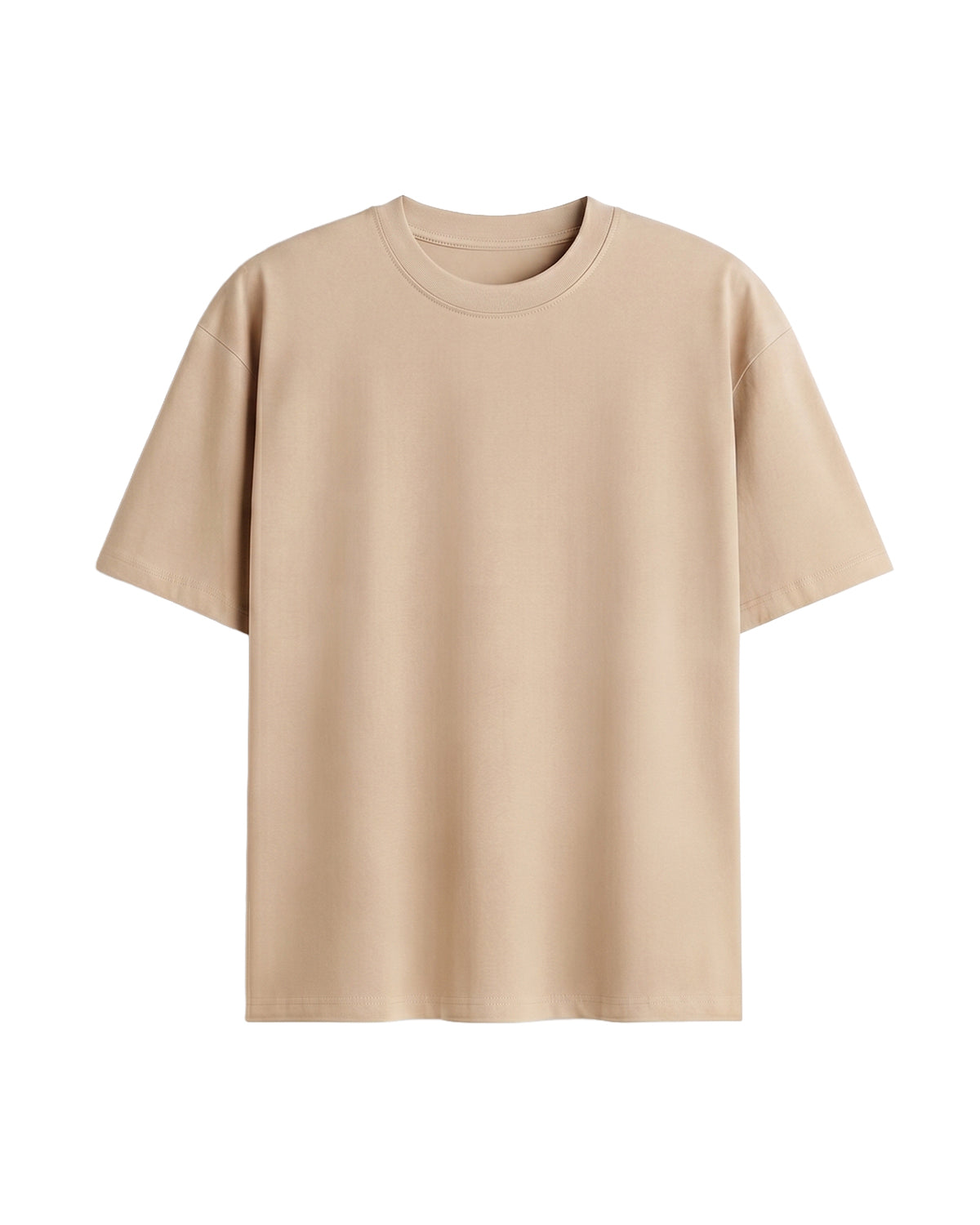Light Beige Premium Cotton T-Shirt
