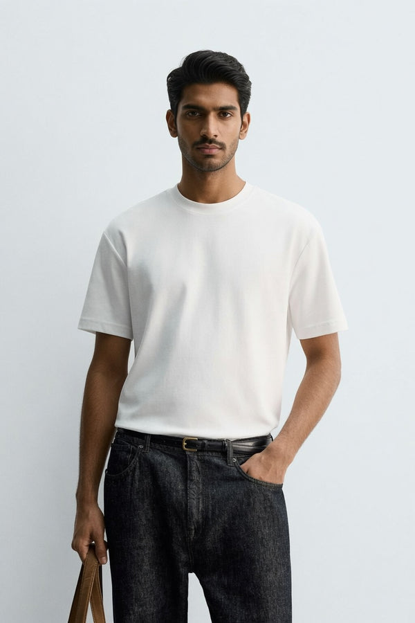 White Premium Cotton T-Shirt