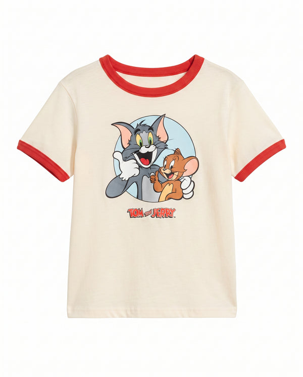 Kids premium printed t shirt-Off White
