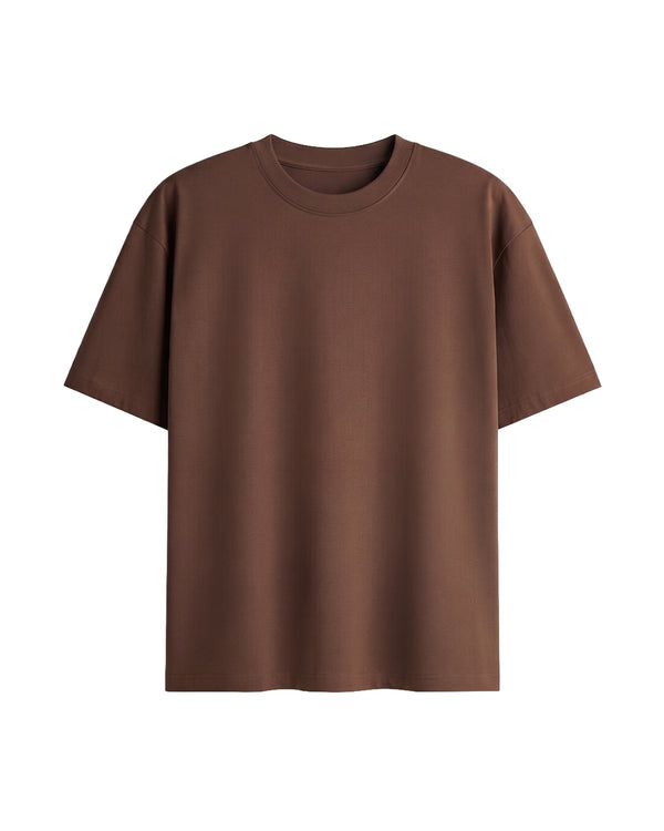 Chocolate Brown Premium Cotton T-Shirt