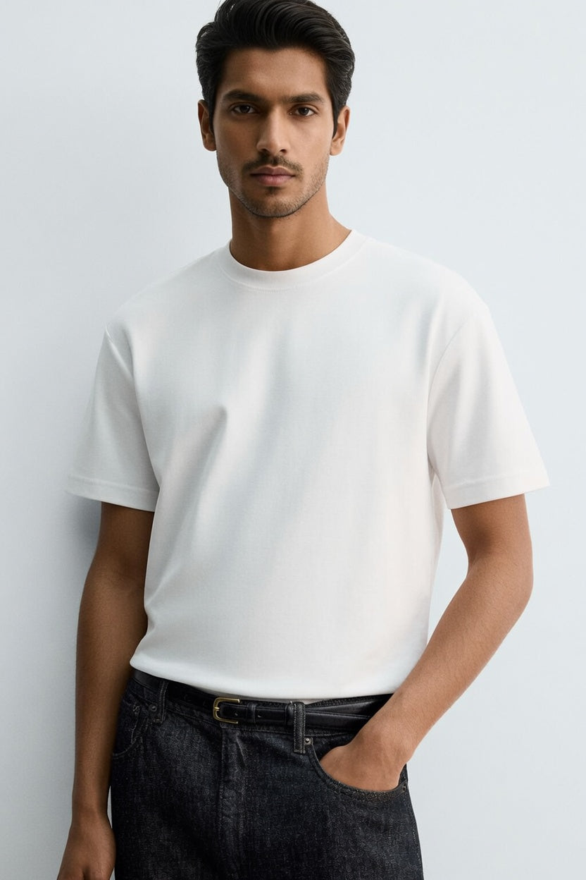 White Premium Cotton T-Shirt Main image