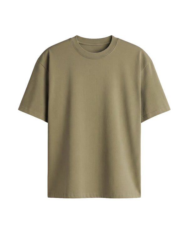 Muted Olive Green Premium Cotton T-Shirt