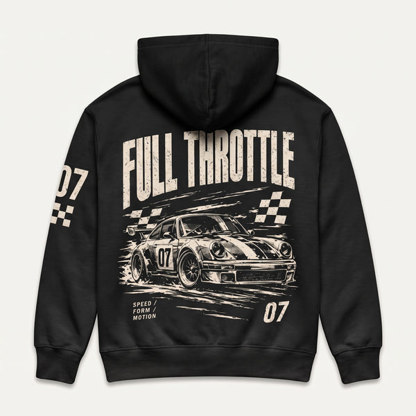 Drive Mode 07 Automotive Graphic Print Hoodie – Black