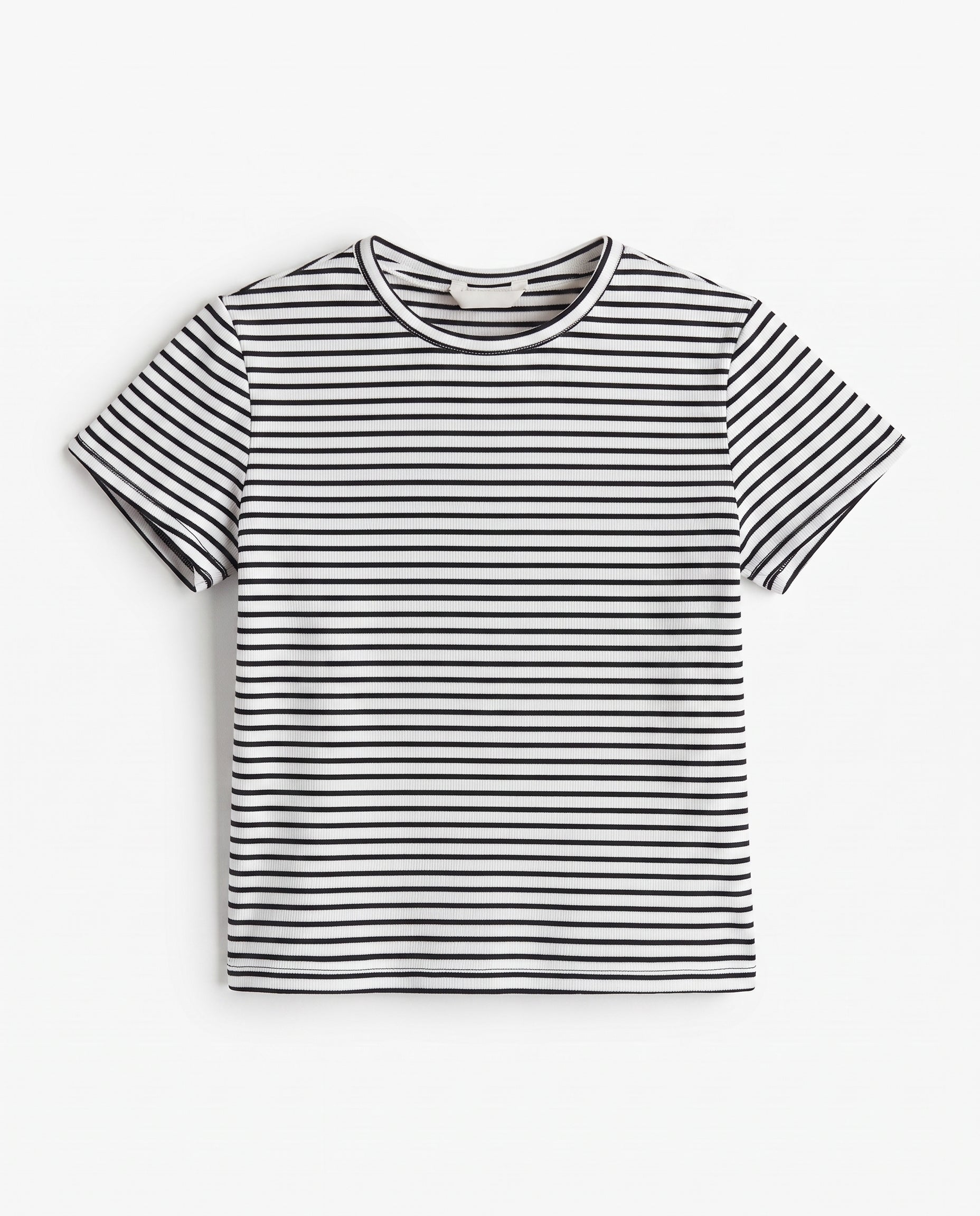 Premium Cotton Shirt for Boys –Black & White Striped Secondary image