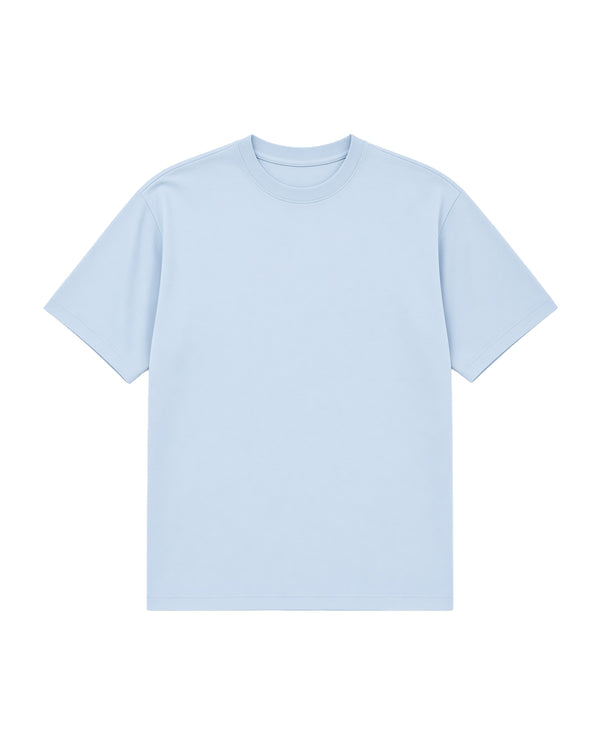 Ice Blue Premium Cotton T-Shirt