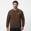 ZETA Minimalist Logo Raglan Crewneck Sweatshirt – Dark Brown