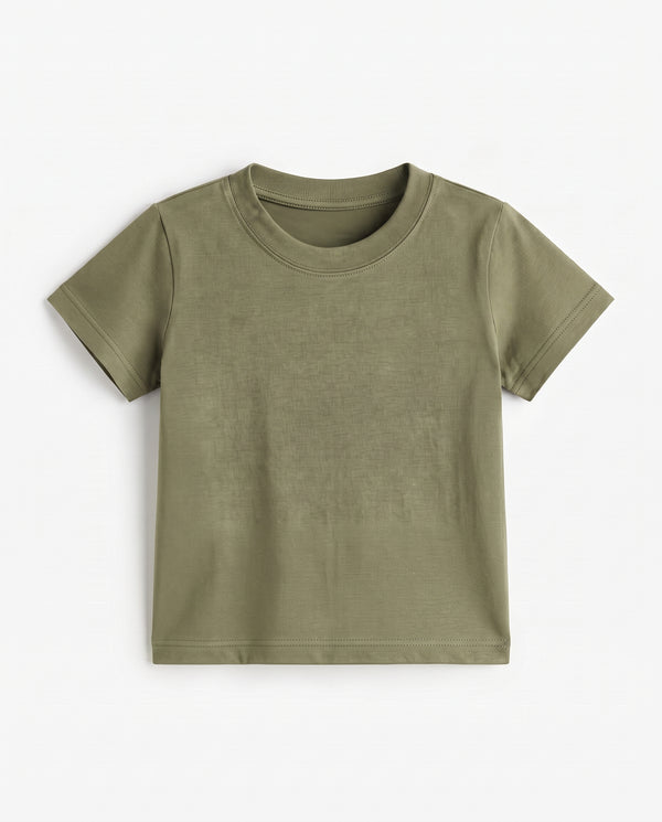 Premium Cotton Shirt for Girls – Army Green