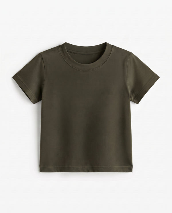 Premium Cotton Shirt for Girls – Olive Green