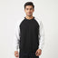 Contrast Sleeve Raglan Crewneck Sweatshirt | Black & White