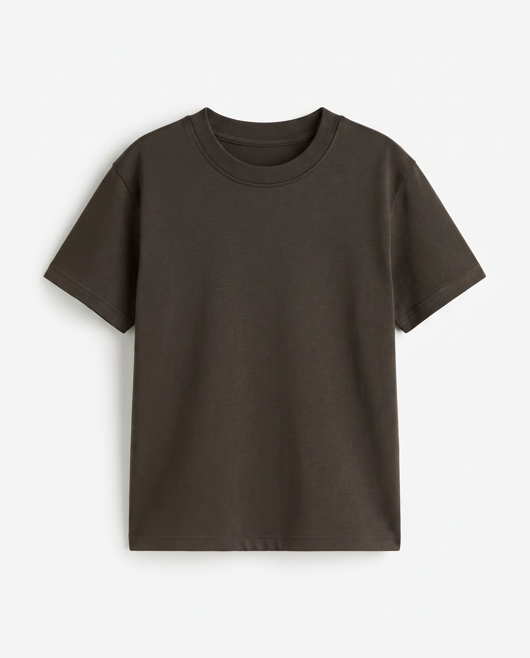 Premium Cotton Shirt for Girls – Dark Brown Secondary image