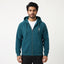 Directional Compass Graphic Full-Zip Hoodie – Deep Teal