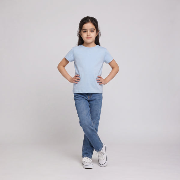 Premium Cotton Shirt for Girls –Sky Blue