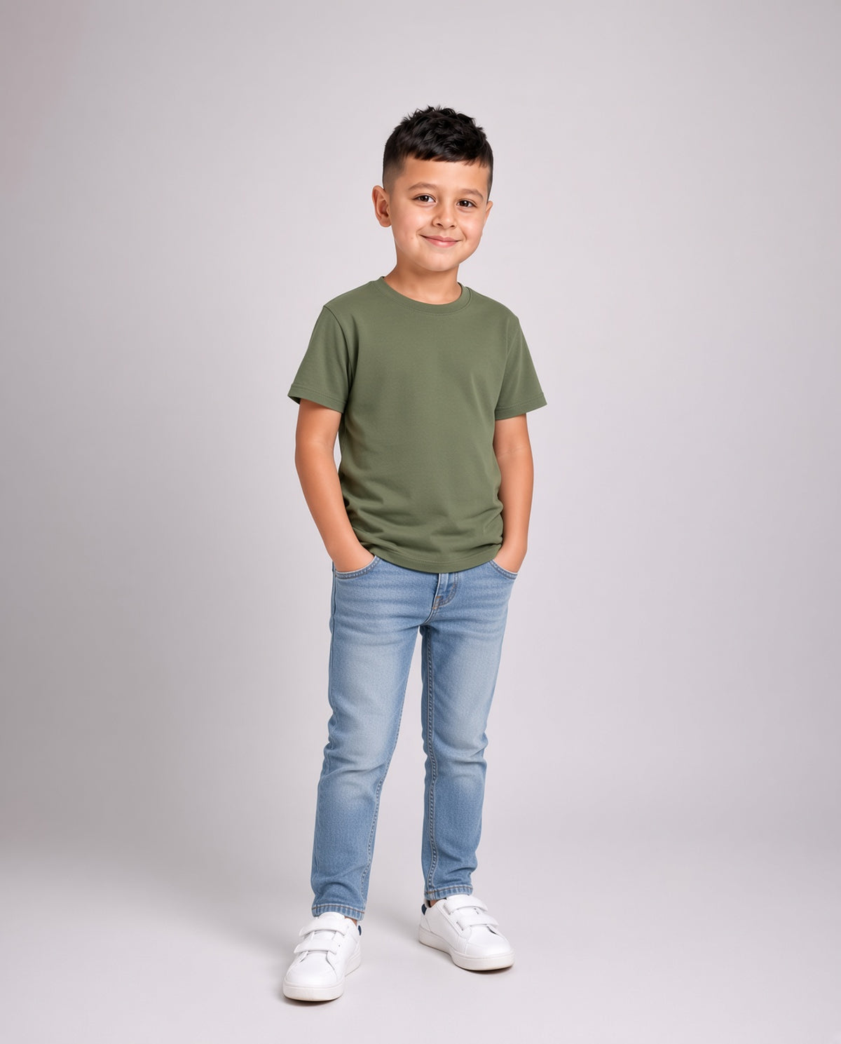 Premium Cotton Shirt for Boys –Sage Green