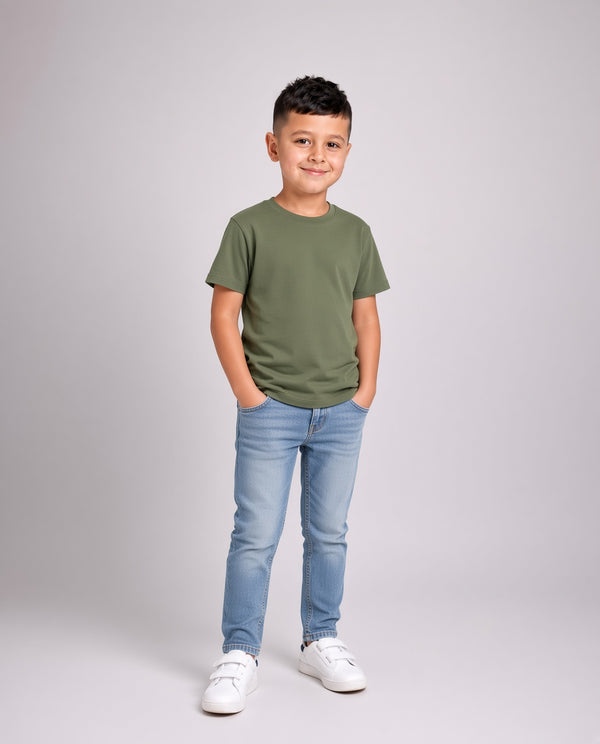 Premium Cotton Shirt for Boys –Sage Green