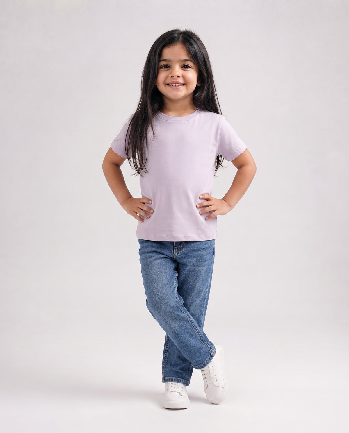 Premium Cotton Shirt for Girls – Lavender