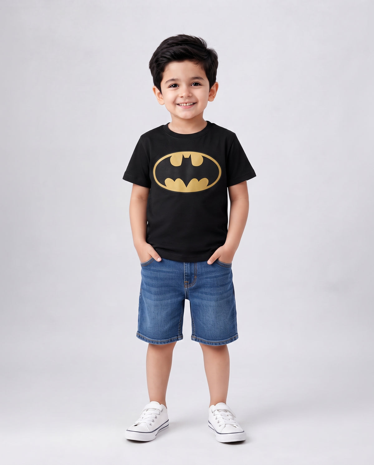 KIds premium printed t shirt-Black