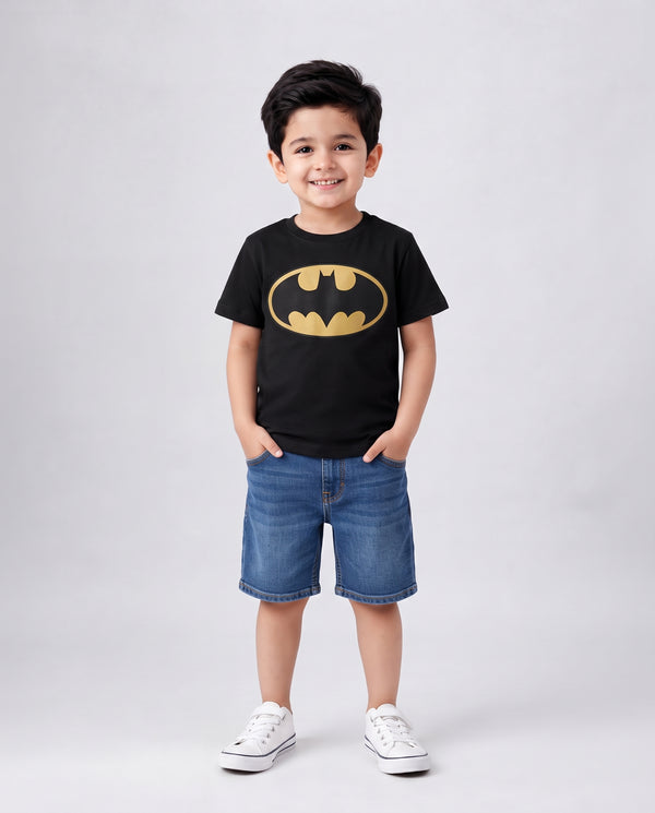 KIds premium printed t shirt-Black