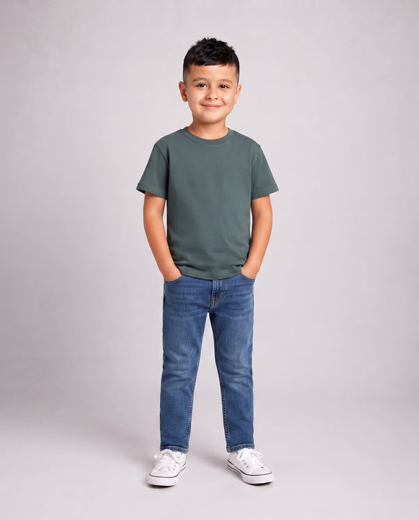 Premium Cotton Shirt for Boys –Mineral Green