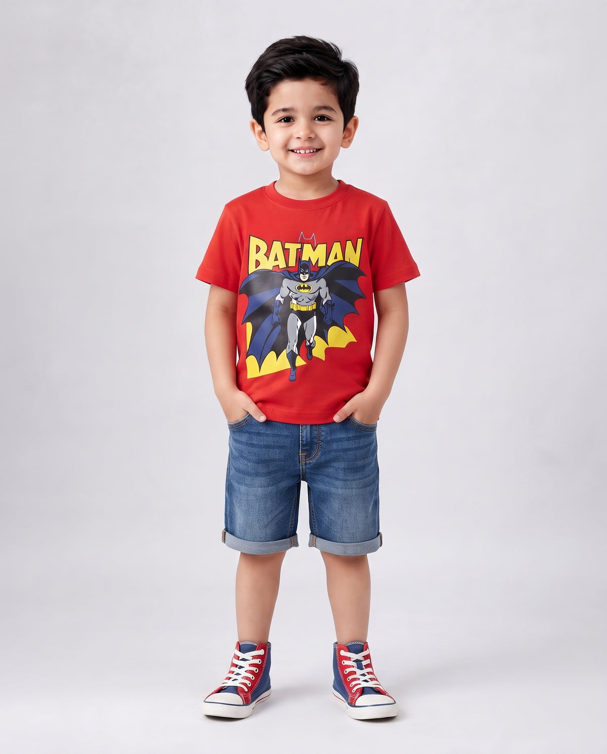Kids premium printed t shirt- Red