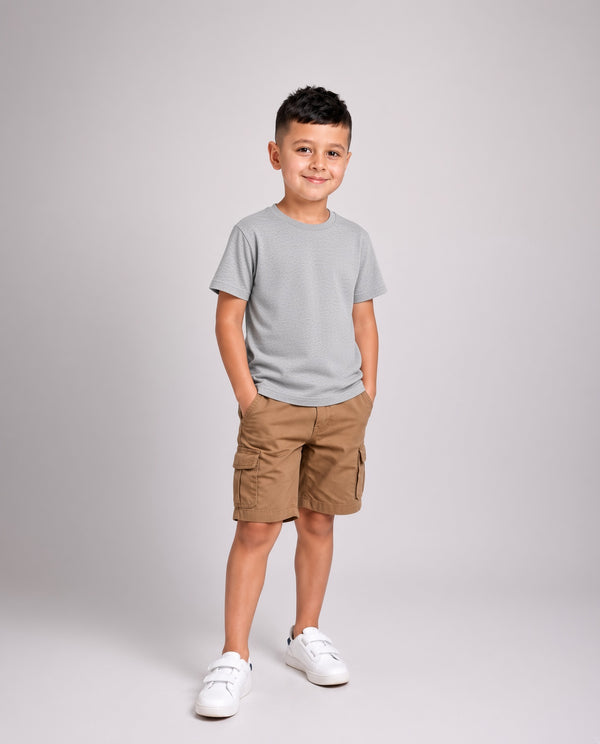Premium Cotton Shirt for Boys –Gray