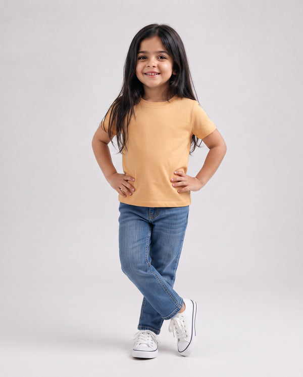 Premium Cotton Shirt for Girls – Camel