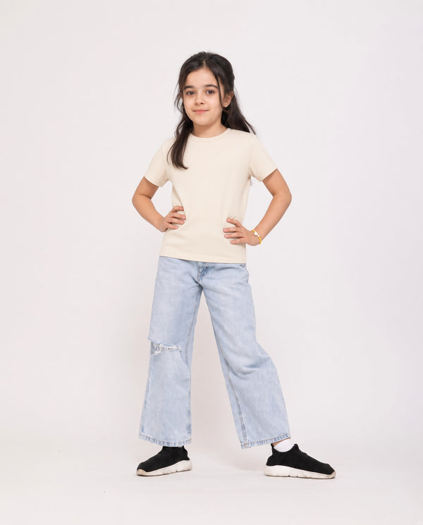 Premium Cotton Shirt for Girls – Soft Beige