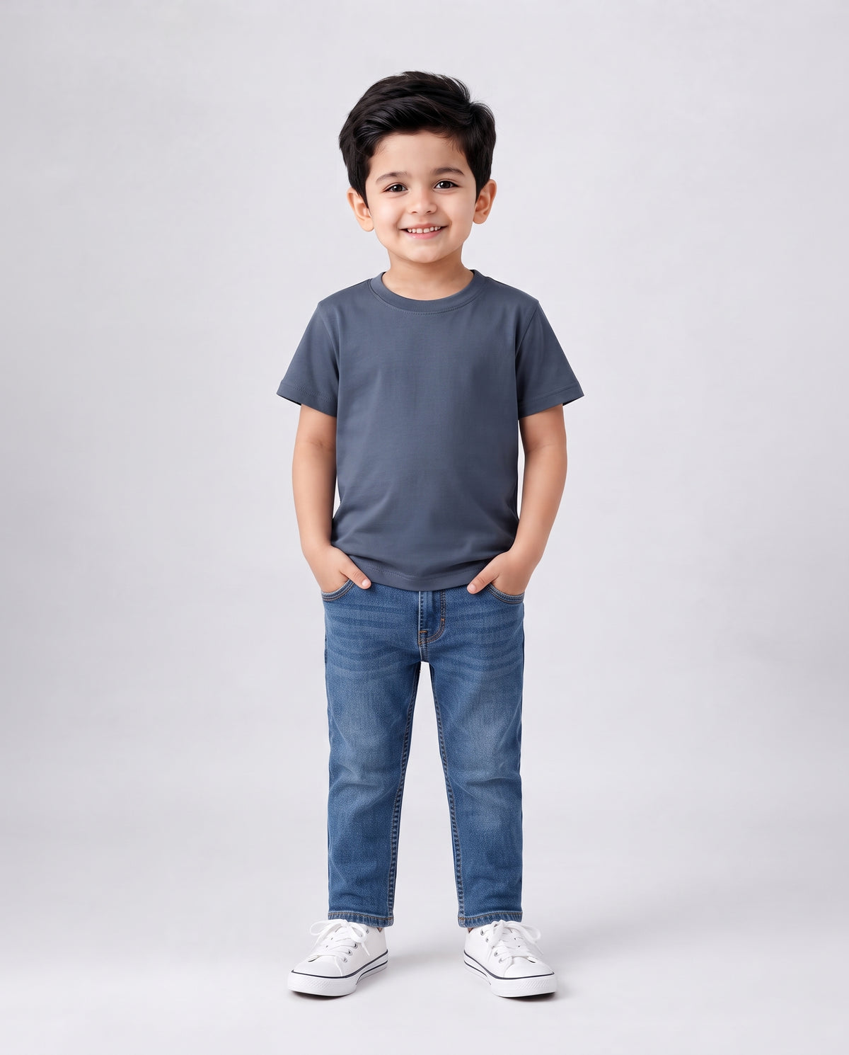 Premium Cotton Shirt for Boys – Navy Blue