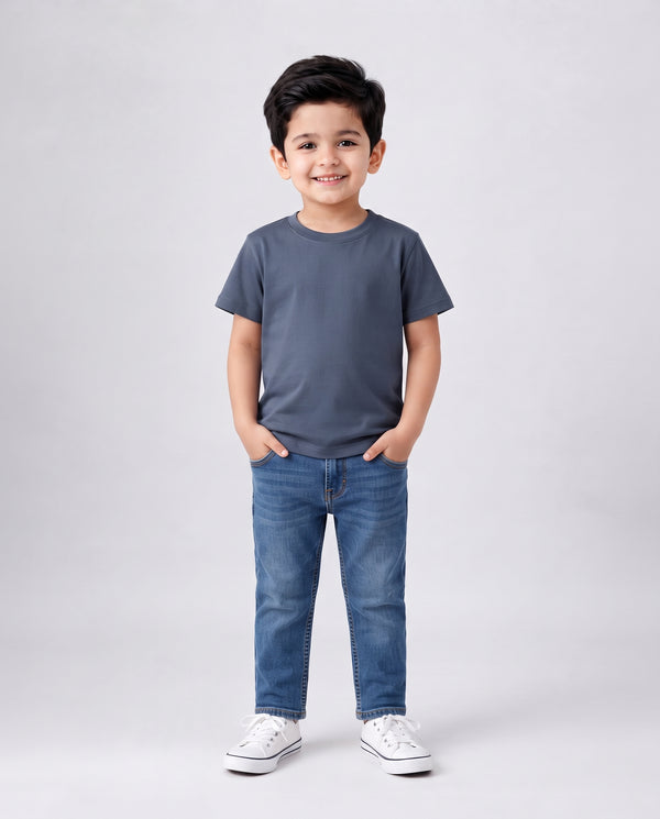 Premium Cotton Shirt for Boys – Navy Blue