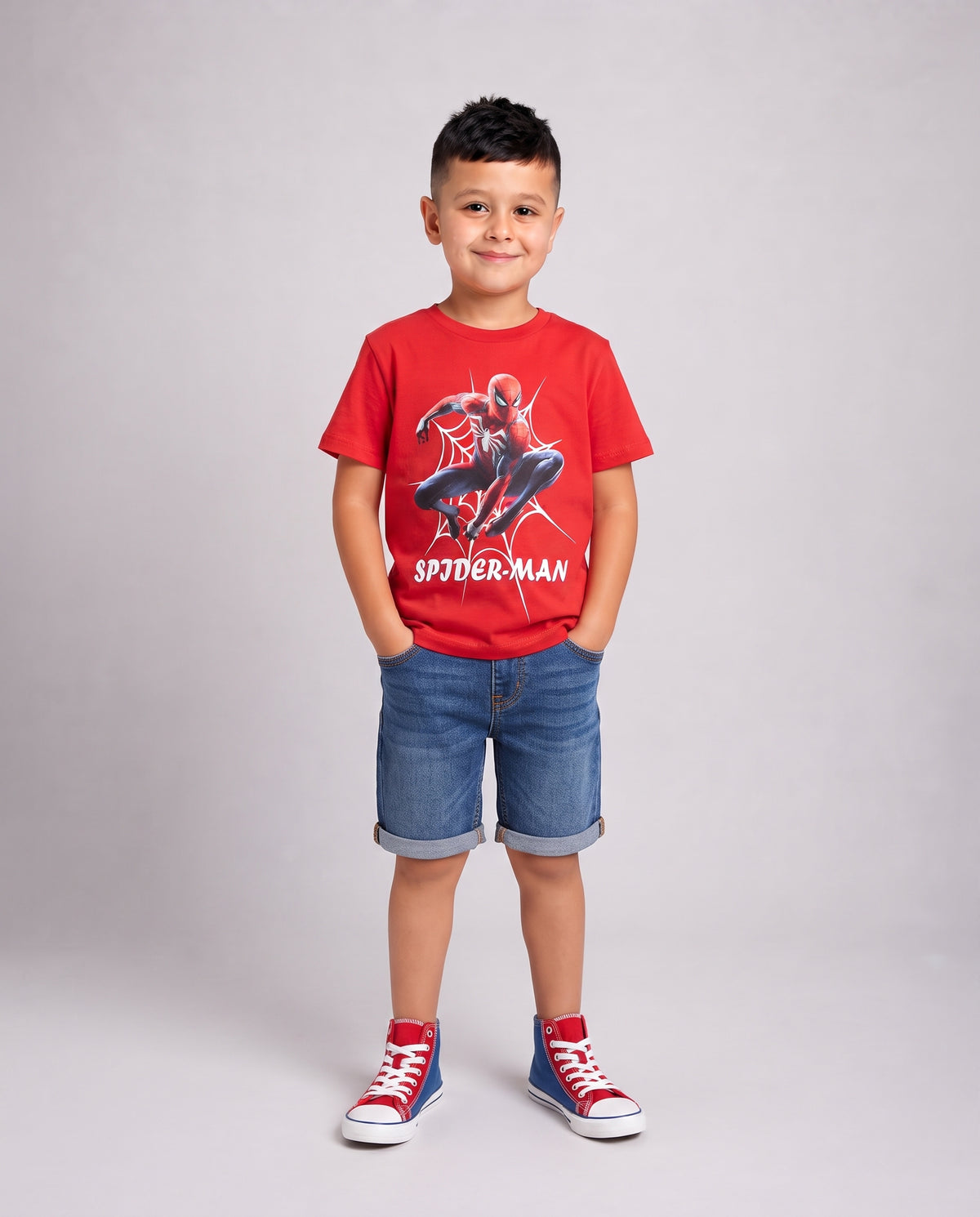 Kids premium printed t shirt- Red