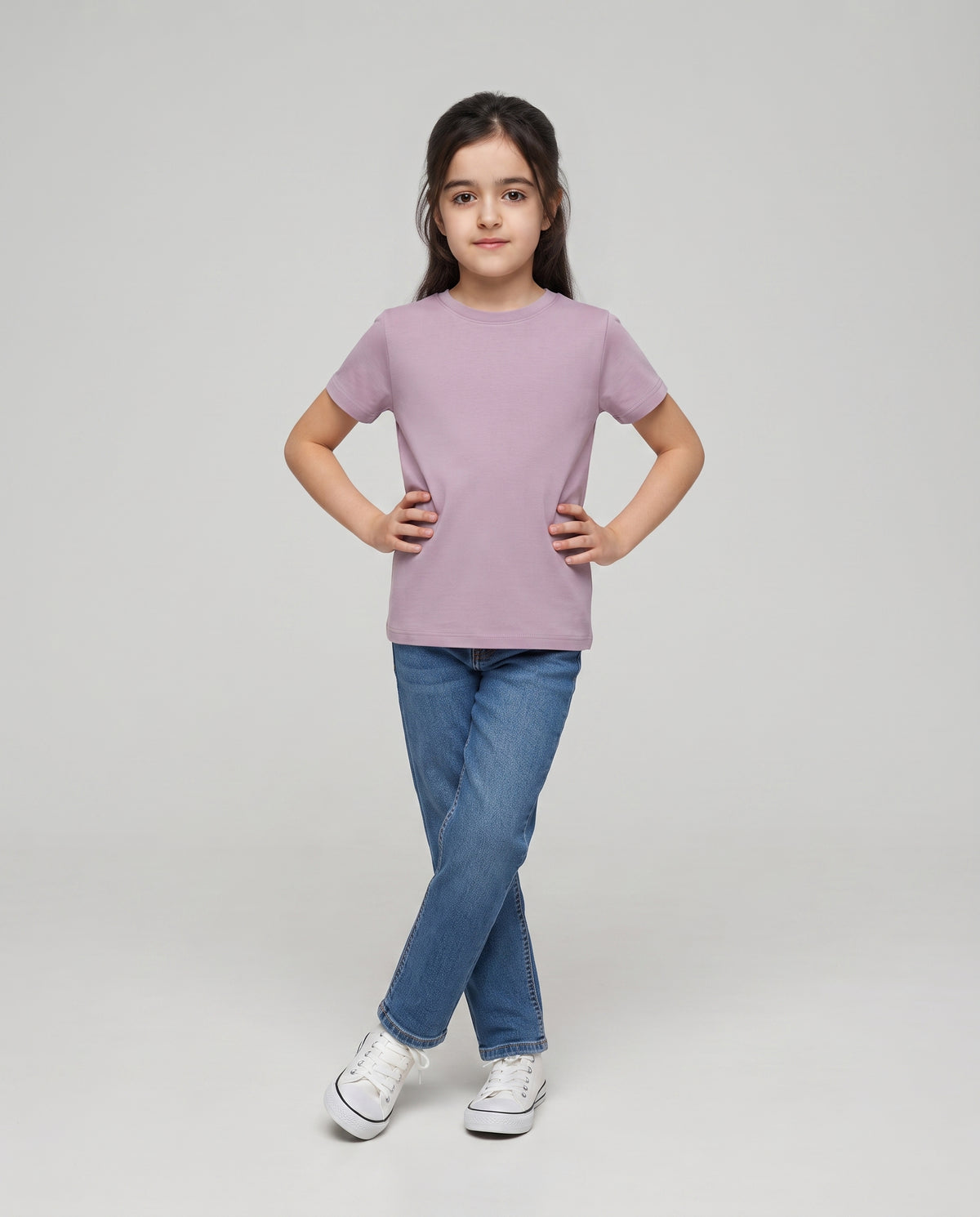 Premium Cotton Shirt for Girls –  Purple