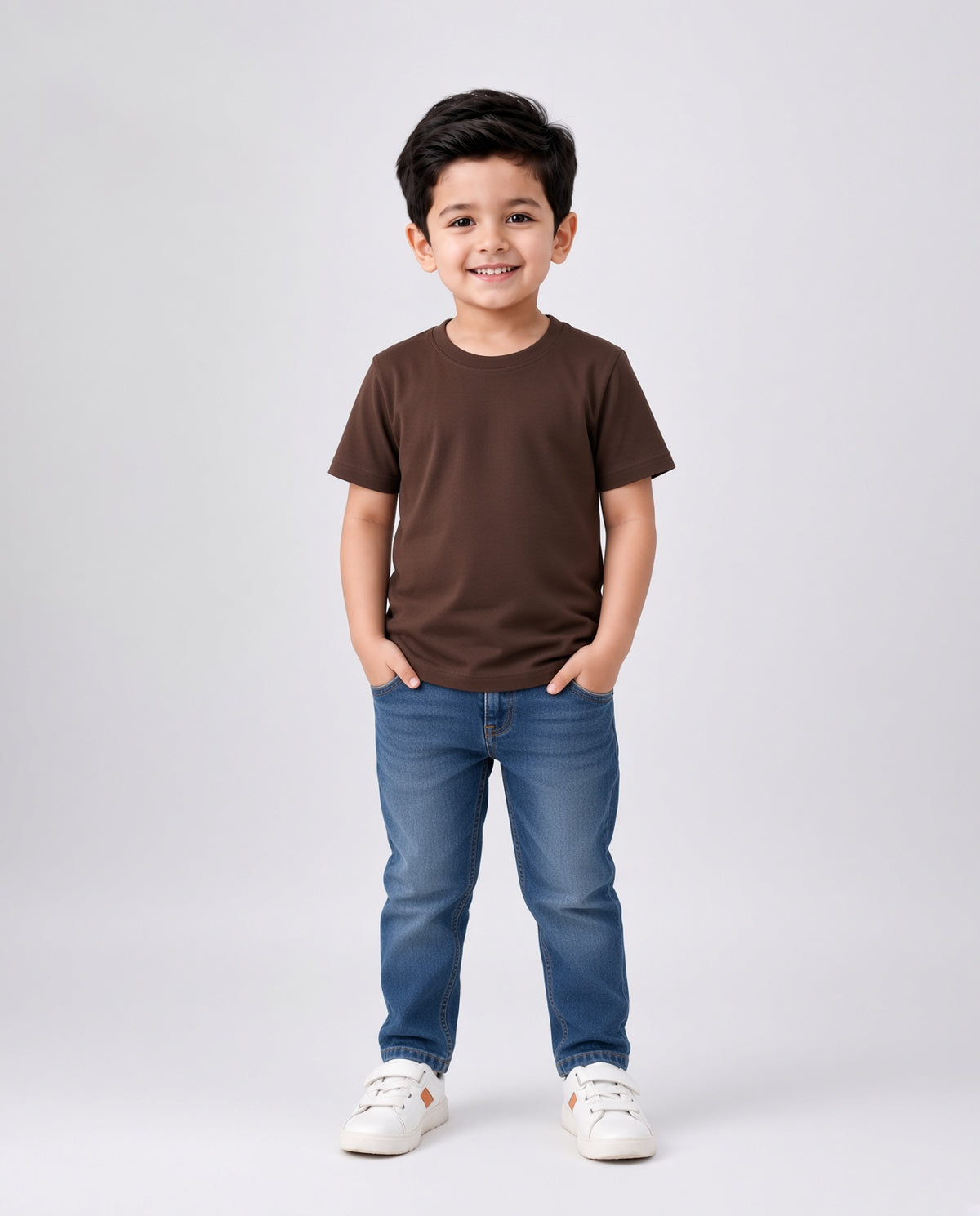 Premium Cotton Shirt for Boys – Chocolate Brown