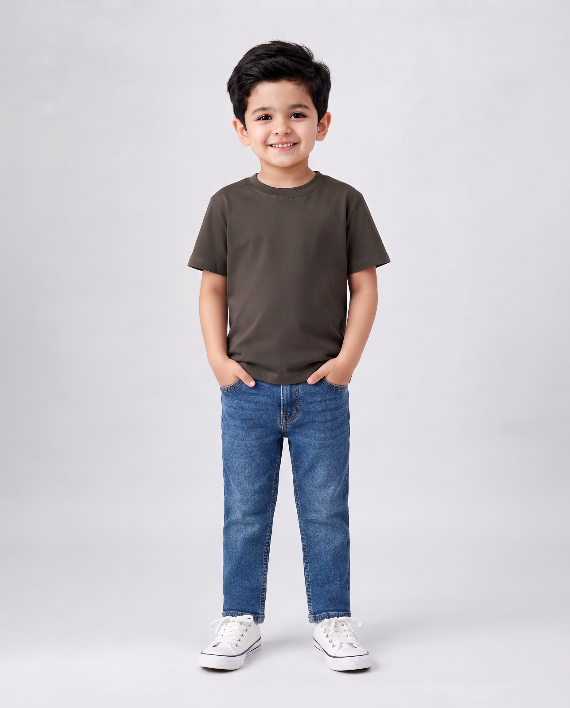 Premium Cotton Shirt for Boys –Brown Secondary image