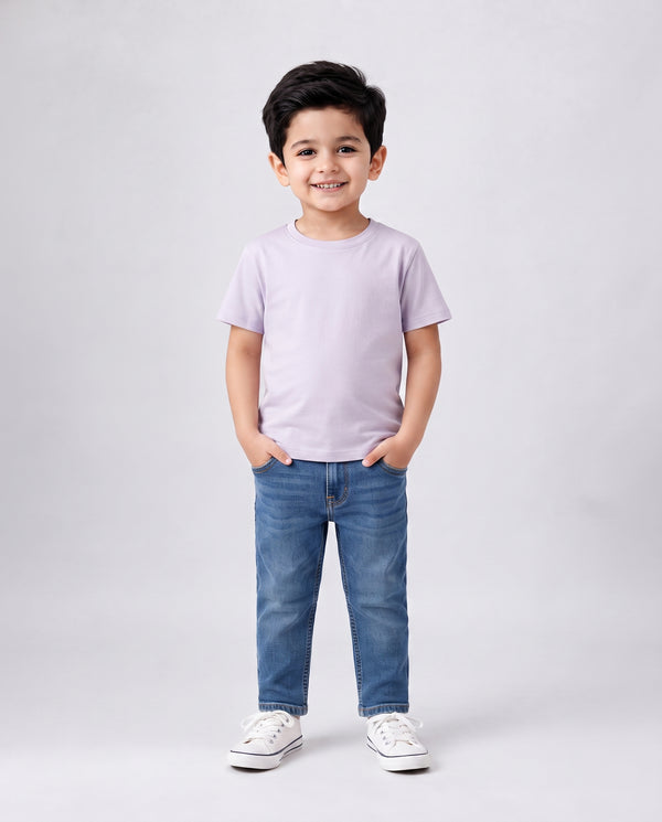 Premium Cotton Shirt for Boys – Light Lavender