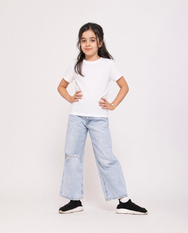 Premium Cotton Shirt for Girls –White