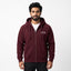 ZETA Minimalist Logo Full-Zip Hoodie – Maroon