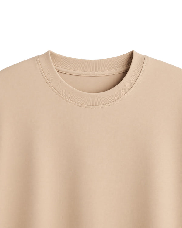 Light Beige Premium Cotton T-Shirt