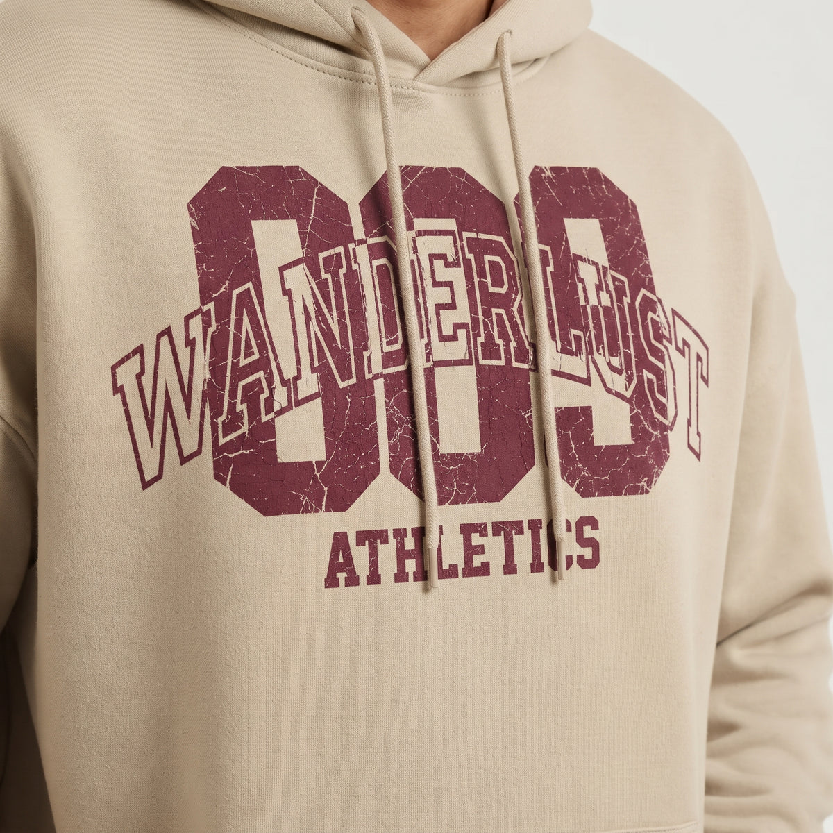 009 Wanderlust Athletics Printed Hoodie | Beige