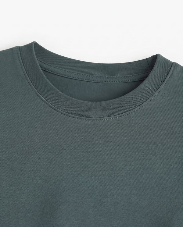 Premium Cotton Shirt for Girls – Slate Green