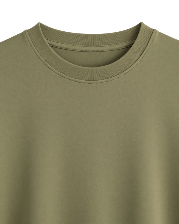 Muted Olive Green Premium Cotton T-Shirt