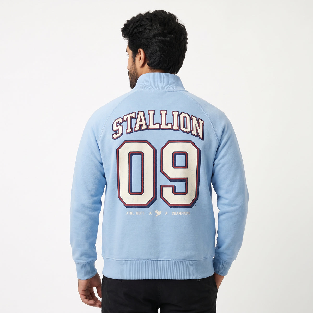 ZETA Athletic Dept. Full-Zip Sweatshirt – Sky Blue