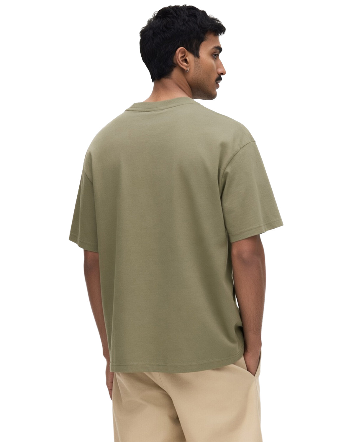 Muted Olive Green Premium Cotton T-Shirt