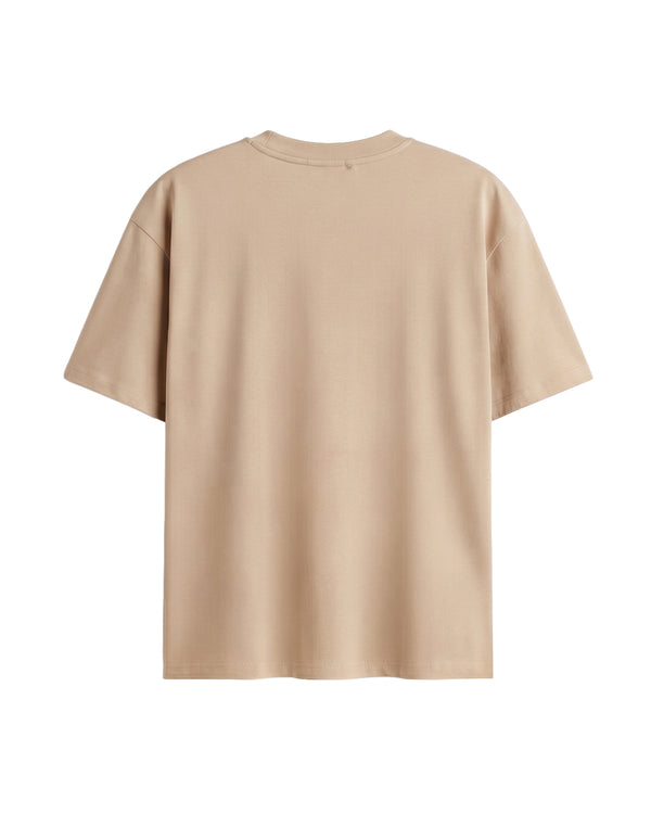 Light Beige Premium Cotton T-Shirt