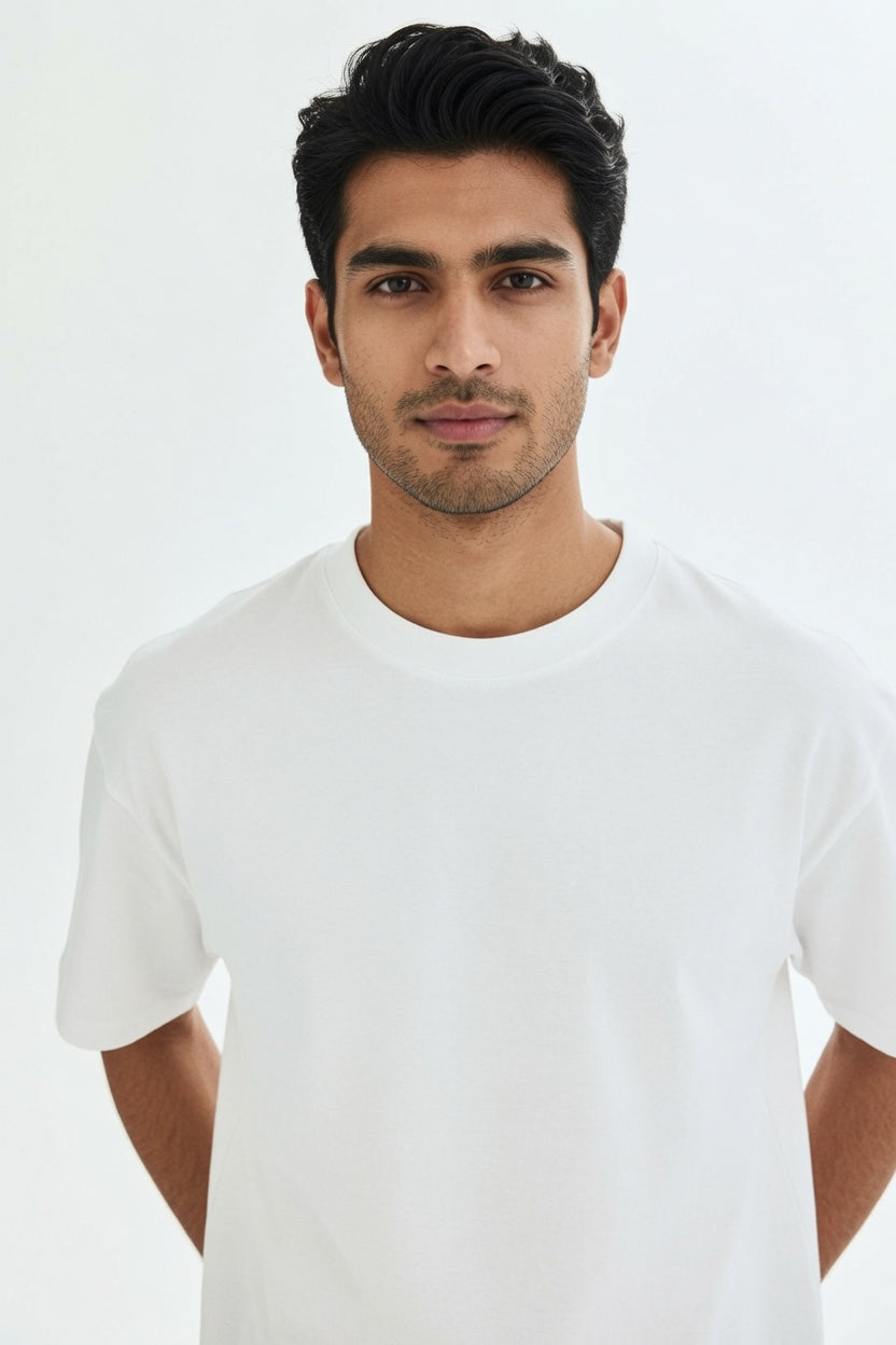 White Premium Cotton T-Shirt Secondary image