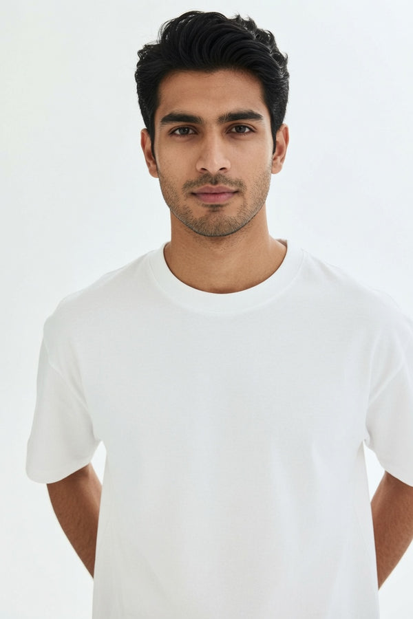 White Premium Cotton T-Shirt