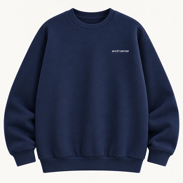 Extreme Minimalist Crewneck Sweatshirt | Navy Blue